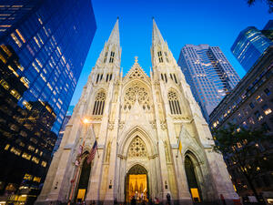 St. Patrick's Cathedral at night, in Manhattan, New York. (Shutterstock/ File Photo)