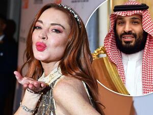 ليندسي لوهان ومحمد بن سلمان