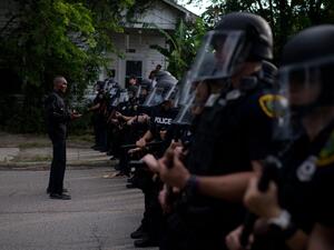 Peaceful protests in Houston were broken up by violent police action on June 2, 2020. (AFP/Mark Felix)  banner image