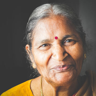 Old Indian beautiful traditional woman