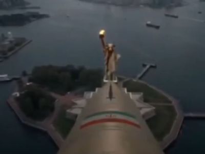 Baal head on the famous Statue of Liberty