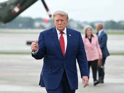 Donald Trump in Ohaio Airport