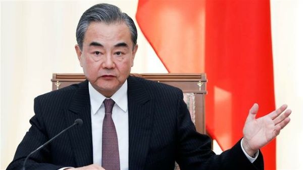 Chinese Foreign Minister Wang Yi attends a press conference in Sochi, Russia, on May 13, 2019. 