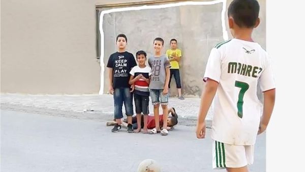 صورة يتم تداولها عبر مواقع التواصل الاجتماعي للركلة الحرة