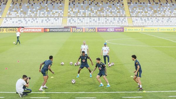 جانب من تدريبات منتخب البرازيل