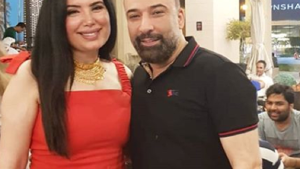 عبير صبري و زوجها يحتفلان بعيد زواجهما الأول
