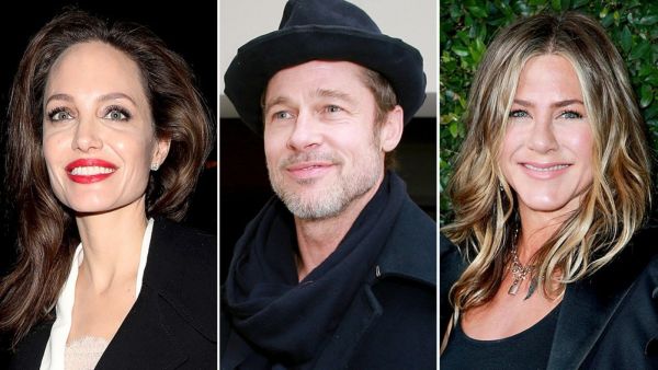 جينفير أنستون وبراد بيت وأنجلينا جولي