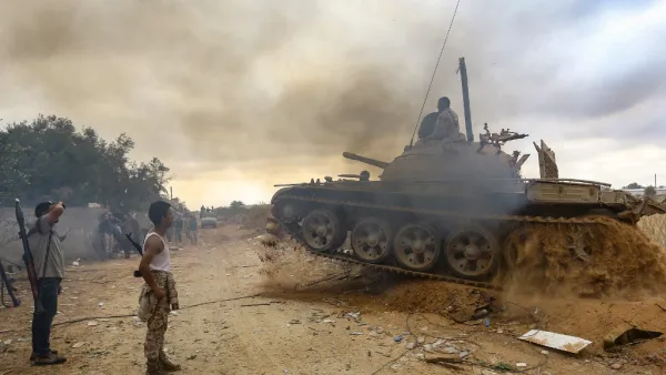 Fighters loyal to the Libyan internationally-recognised Government of National Accord (GNA) are pictured near the frontline during clashes against forces loyal to strongman Khalifa Haftar, on June 1, 2019, in al-Sawani area, south of the Libyan capital Tripoli. (Mahmud TURKIA / AFP)