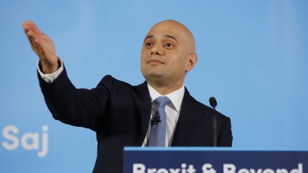 Britain's Home Secretary Sajid Javid speaks during his Conservative Party leadership campaign launch in London on June 12, 2019. (AFP/ File Photo)