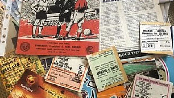 The valuable collection includes a Chelsea versus Everton 1946 programme that dates back to 1946, a 1958 Tottenham Hotspur versus Manchester City programme and one from the European Cup Final between Eintracht Frankfurt and Real Madrid in 1960, as well as old tickets. (Daily Mail)