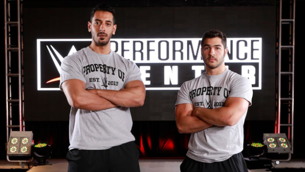New signees Faisal Kurdi and Hussain Aldagal, both of Saudi Arabia, reported to WWE’s Orlando training facility several weeks ago. (Supplied/WWE)
