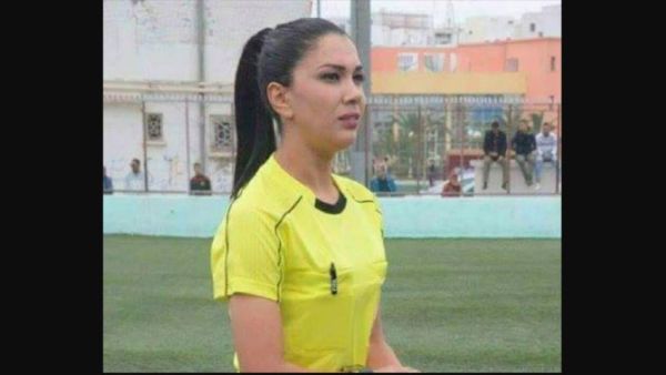 Desarif El Kantaoui has refereed many women's football matches. [Screenshot]