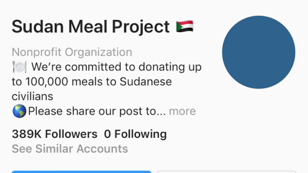 The Sudan Meal Project on Instagram was able to garner more than 1.7 million likes and thousands of shares. (Instagram/Screenshot)