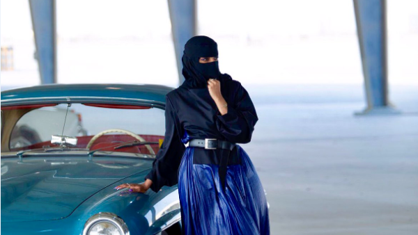 Amy Roko stars among fellow Arab influencers in the driving-themed photo shoot. (Twitter/ @AmyRoko)