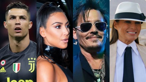 ميلانيا وجوني وكيم وكريستيانو