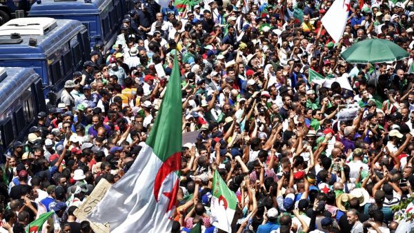 Algerian protesters demonstrate in Algiers on July 12, 2019, in the latest in weeks of rallies against the ruling class amid an ongoing political crisis in the country. (AFP/ File Photo)