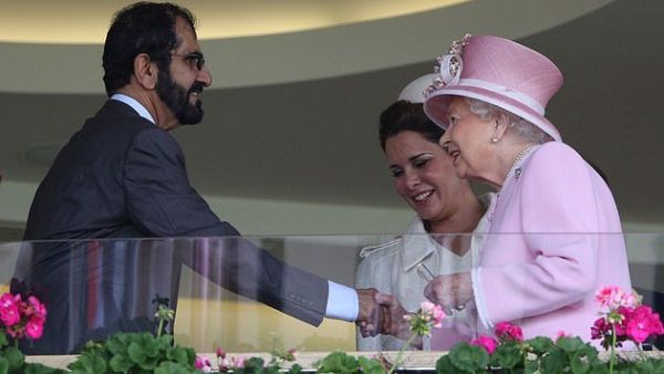 The Queen has met with both Sheikh Mohammed bin Rashid al-Maktoum and Princess Haya recently (AFP)