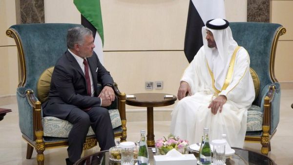 His Majesty King Abdullah II meets with Sheikh Mohamed bin Zayed Al Nahyan (Twitter)