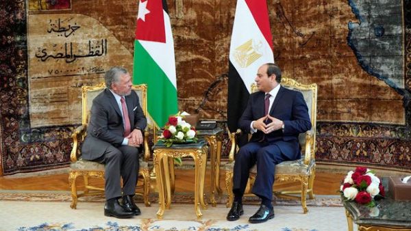 King Abdullah and Egyptian President Abdel Fattah El Sisi (Twitter)