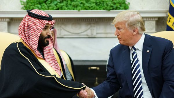 President Donald Trump with Saudi Crown Prince Mohammed bin Salman. (Mandel Ngan/AFP/Getty Images)