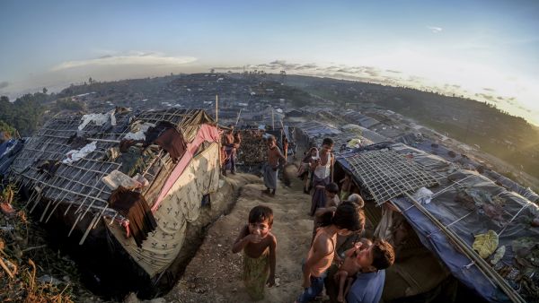 Views of the huts built and inhabited by Rohingya  (Shutterstock)	