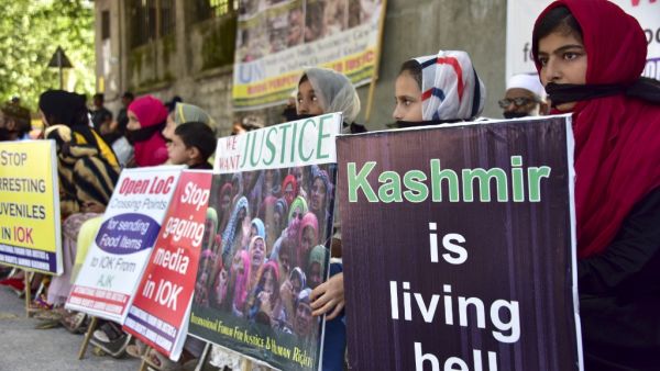 Kashmiri refugees in Pakistan-administered Kashmir take part in an anti-Indian protest rally in Muzaffarabad on August 18, 2019. (AFP/ File Photo)