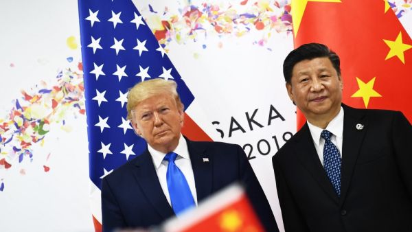 Chinese President Xi Jinping (R) and US President Donald Trump attend their bilateral meeting on the sidelines of the G20 Summit in Osaka. (AFP/ File Photo)