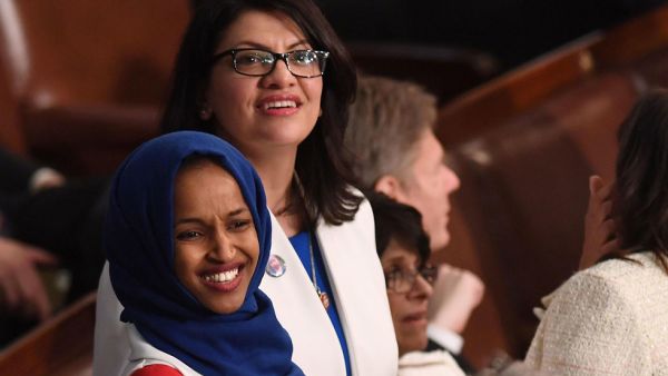 US Congresswomen Ilhan Omar, left, and Rashida Tlaib. (AFP)