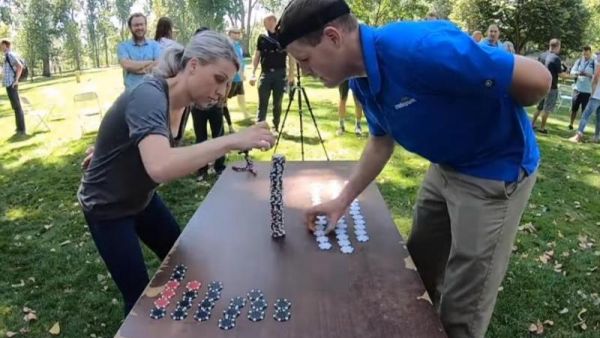 Idaho duo break two Guinness records for speed stacking casino chips. (YouTube)