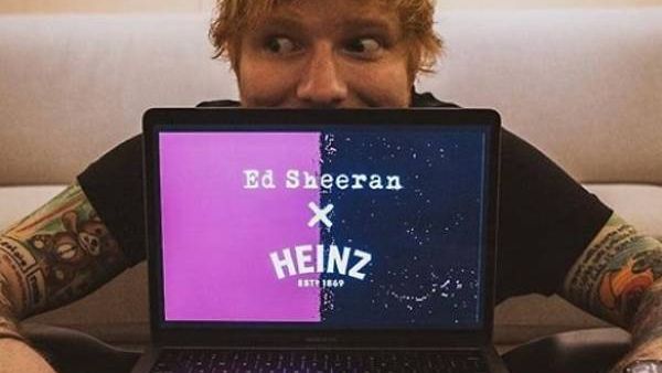 Ed Sheeran collaborated with the ketchup brand, Heinz. (Photo: Instagram/teddysphotos)