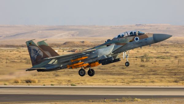 Israeli Air Force F-15I Raam jet with bombs. (Shutterstock/ File Photo)