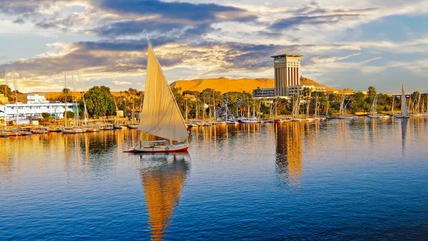 Luxor on The River Nile is a popular place for tourist boats to moor prior to crusing the river nile, Egypt (Shutterstock)	