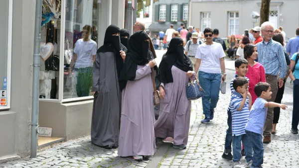 Islamic women in nikab walking through Monschau in Germany. (Shutterstock/ File Photo)