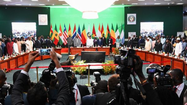 This picture taken on September 14, 2019, shows a general view of the conference room during the opening ceremony of ECOWAS G5 security summit in Ouagadougou. West African leaders meet in the capital of Burkina Faso on September 14, 2019. (AFP/ File Photo)