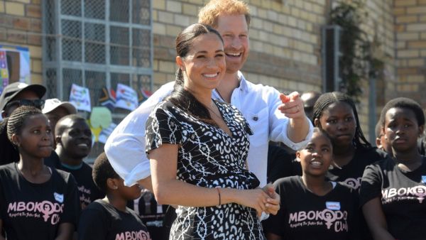 Prince Harry, Duke of Sussex and Meghan, Duchess of Sussex arrive for a visit to the "Justice desk", an NGO in the township of Nyanga in Cape Town, as they begin their tour of the region on September 23, 2019. (AFP/ File Photo)