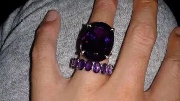 The woman, who was anonymous, posted an image of the sparkler on Facebook and even showcased the matching wedding band she had made alongside it. (Facebook) The woman, who was anonymous, posted an image of the sparkler on Facebook and even showcased the matching wedding band she had made alongside it. (Facebook)