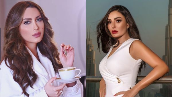 Syrian actress Dima Al-Jundi has attacked actress Nisreen Tafesh Source @dima.aljundi @nesreentafesh Instagram