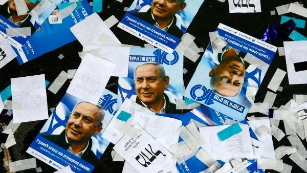 Netanyahu in previous 9 April election (AFP File Photo)