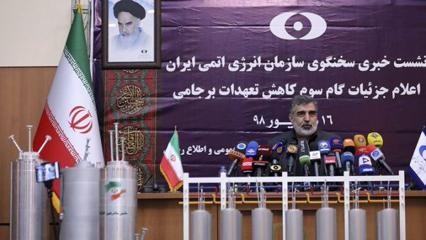 Behrouz Kamalvandi of the Atomic Energy Organization of Iran threatened pushing uranium enrichment far beyond levels ever reached in the country (Twitter)