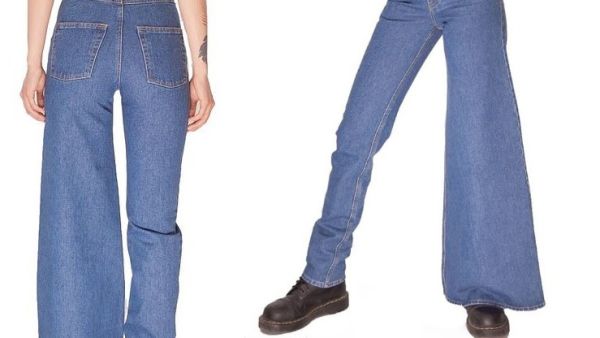 Ksenia Schnaider Asymmetric Skinny & Wide-Leg Jeans ($462) are for sale on Neiman Marcus' website. (Neiman Marcus)