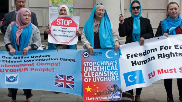 Uyghur Muslim Protest opposite Chinese Embassy.  (Shutterstock/ File Photo)
