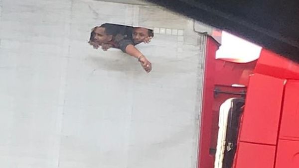 The photograph appears to show the extent of the crisis facing British border officials. (Daily Mail)