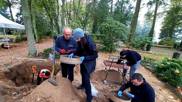 The archaeological dig was undertaken earlier this year in an effort to identify the remains of victims killed in the Nazi-run concentration camp (dailymail) 