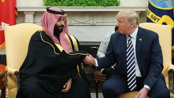 Saudi Arabia’s Crown Prince Mohammed bin Salman congratulated President Donald Trump for ISIS leader killing operation. (AFP) Saudi Arabia’s Crown Prince Mohammed bin Salman congratulated President Donald Trump for ISIS leader killing operation. (AFP)
