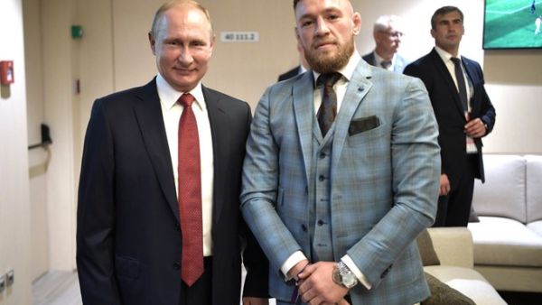 President of Russia Vladimir Putin and martial arts champion Conor. (Twitter)
