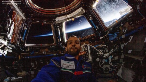 Hazzaa had flown to the ISS last Wednesday on board the Soyuz MS-12 mission, S61 Expedition. (Twitter/ @astro_Hazzaa)