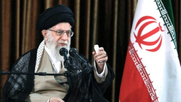 Iran's supreme leader Ayatollah Ali Khamenei is seen meeting foreign ministry officials in Tehran on July 21, 2018. (AFP/ File Photo)