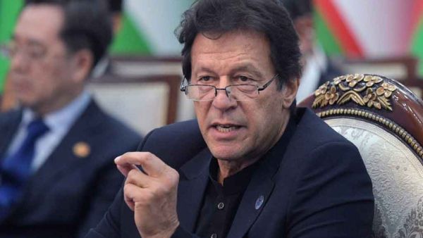 Pakistani Prime Minister Imran Khan attends a meeting of the Shanghai Cooperation Organization (SCO) Council of Heads of State in Bishkek on June 14, 2019. (AFP/File)