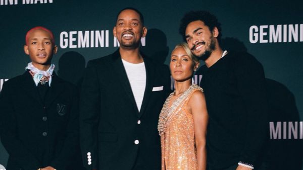 Smith and his sons wore coordinating black ensembles