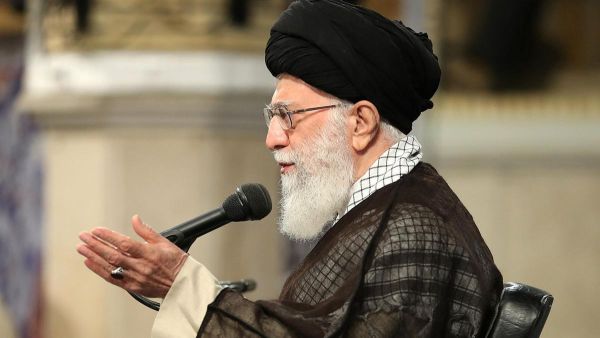 Ayatollah Ali Khamenei delivers a speech during Labor Day at the workers' meeting. ( AFP PHOTO / Iranian Supreme Leader's Website / HO)